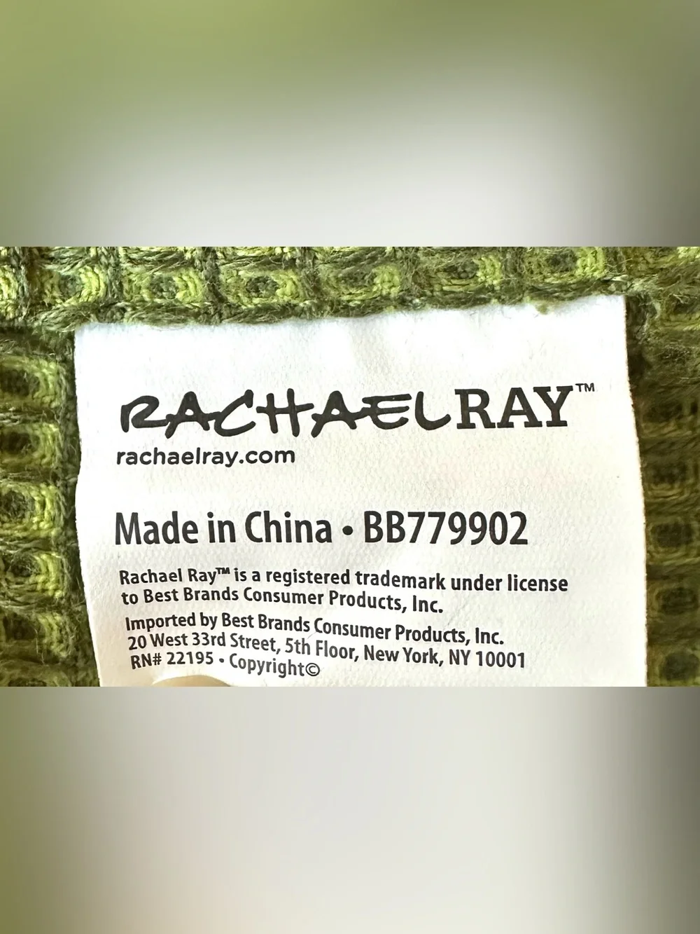 Rachael Ray Insulated Counter Protector Hot Pad Trivet w/ Mitt Pockets Green